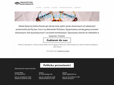 www.optykkowalczyk.com snapshot