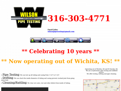 wilsonpipetesting.com snapshot