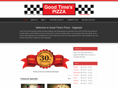 goodtimespizzasaginaw.com snapshot