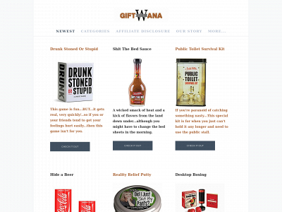 www.giftwana.com snapshot