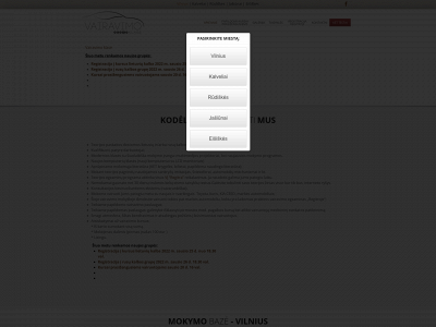 vairavimoklase.lt snapshot