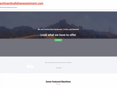 pottsandcallahanequimpent.com snapshot