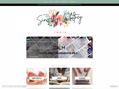 sincerelywhitney.com snapshot