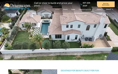 dreamscapespoolsandspas.com snapshot