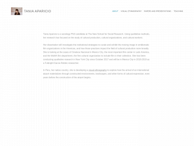 taniaaparicio.com snapshot