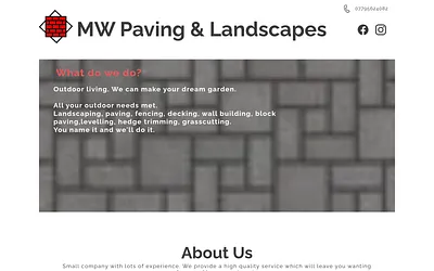 mwpavinglandscapes.co.uk snapshot