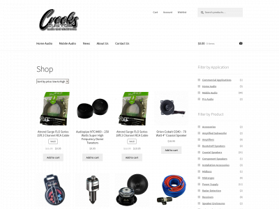 crookscustomaudio.com snapshot