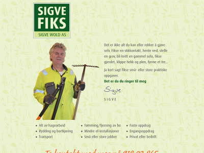 sigvefiks.no snapshot