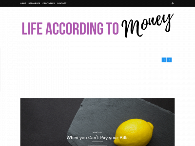 lifeaccordingtomoney.com snapshot