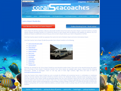 coralseacoaches.com snapshot