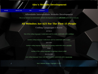 alecwebsitedesign.com snapshot