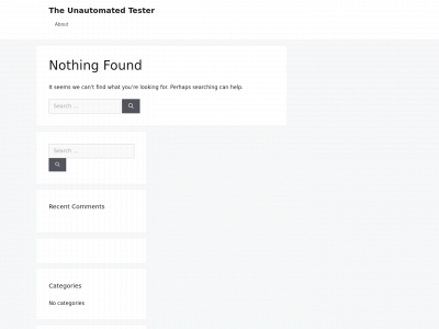 theunautomatedtester.com snapshot
