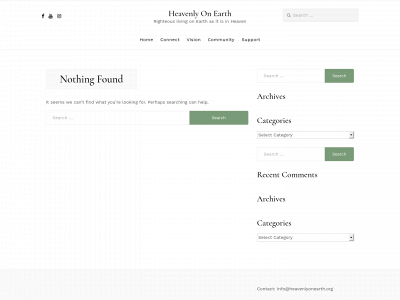 heavenlyonearth.org snapshot