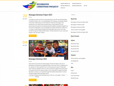 nicaraguachristmasproject.org snapshot