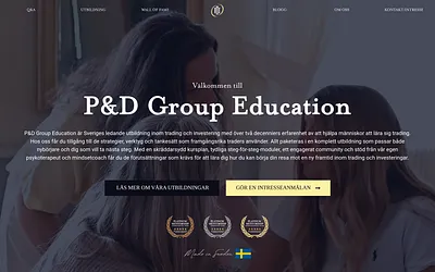pdgroupinvestmentsandeducations.se snapshot