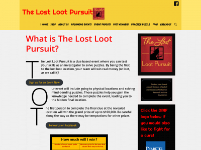 thelostlootpursuit.com snapshot