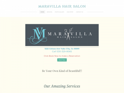 www.maravillahairsalon.com snapshot