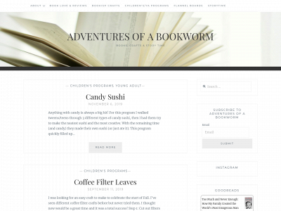 adventuresofabookworm.com snapshot