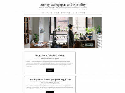 moneymortgagesandmortality.com snapshot