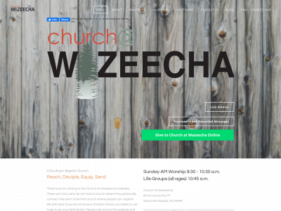 www.wazeechachurch.com snapshot