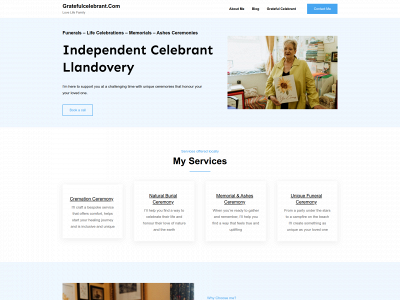 gratefulcelebrant.com snapshot
