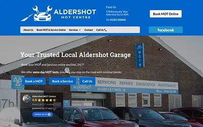 aldershotmotcentre.com snapshot