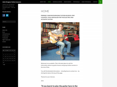 johngregoryguitarlessons.com snapshot