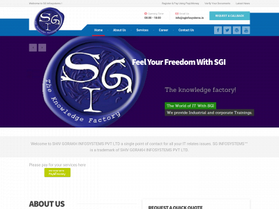 www.sginfosystems.in snapshot