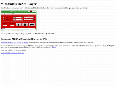 midiandmusicxmlplayer.com snapshot