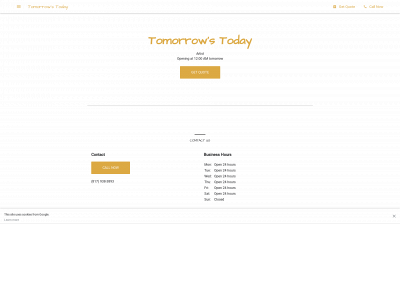 tomorrowstodays.com snapshot
