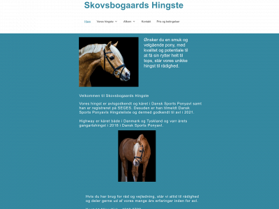 skovsbogaardshingste.dk snapshot