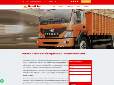 shiridisaipackersandmovers.in snapshot