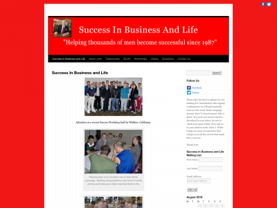 successinbusinessandlife.org snapshot