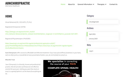 aumchiropractic.co.uk snapshot