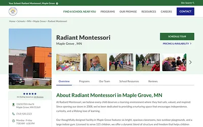 radiant-montessori.com snapshot