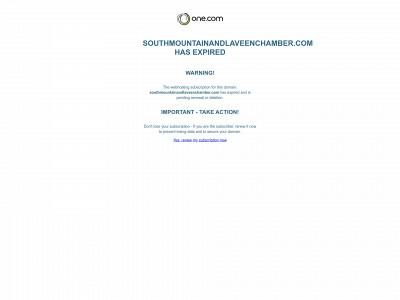 southmountainandlaveenchamber.com snapshot