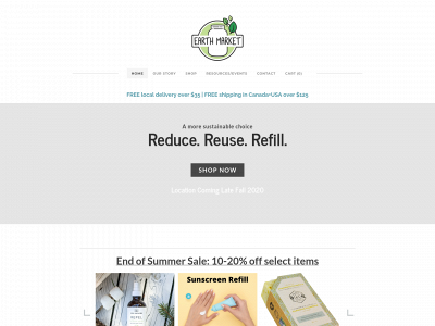www.earthmarketstore.ca snapshot