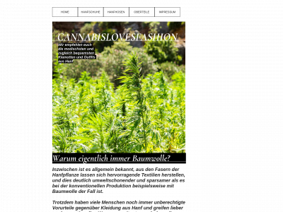 cannabislovesfashion.de snapshot