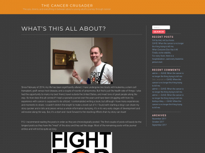 thecancercrusader.com snapshot
