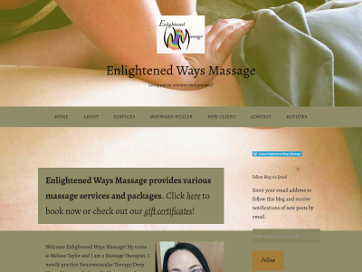 www.enlightenedwaysmassage.com snapshot