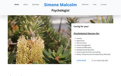 simonemalcolmpsychologist.com snapshot