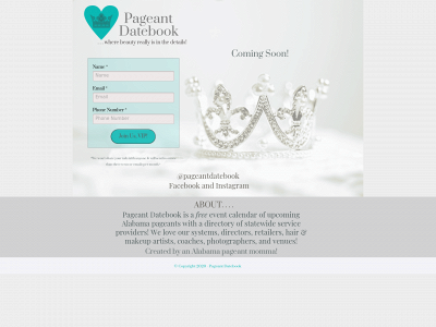 pageantdatebook.com snapshot