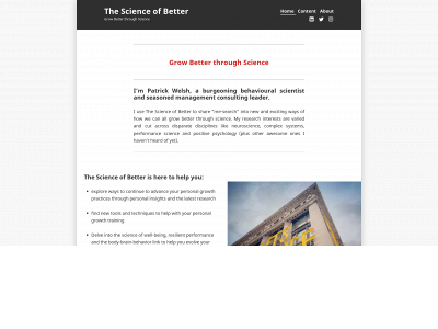 scienceofbetter.me snapshot