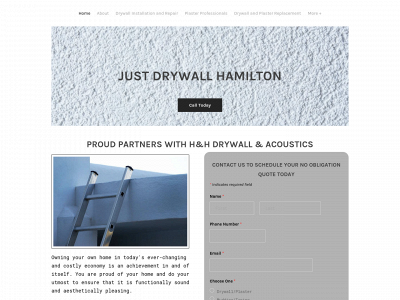 www.justdrywallhamilton.com snapshot