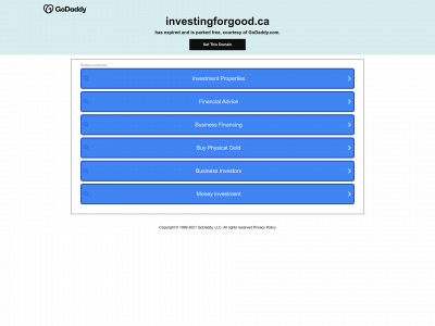 investingforgood.ca snapshot