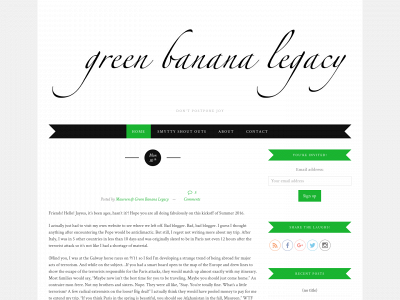 greenbananalegacy.com snapshot