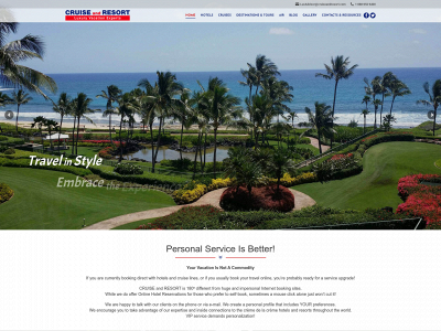 cruiseandresort.com snapshot