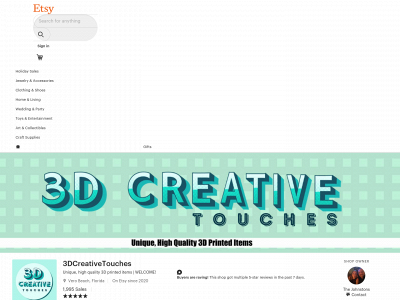3dcreativetouches.com snapshot