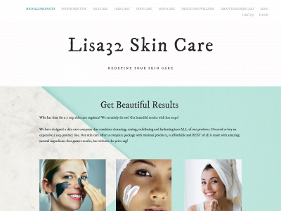 www.lisa32skincare.com snapshot