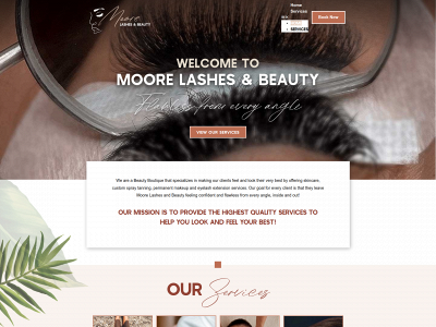 moorelashesandbeauty.com snapshot
